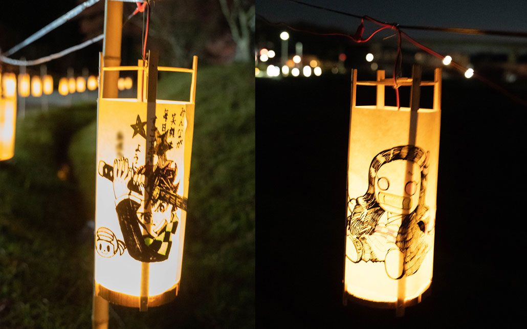 大御堂観音寺の竹灯籠点灯の画像１