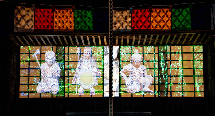 「神童寺 春のライトアップ」プロジェクションマッピング画像２