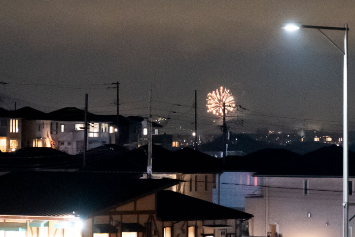 平成・相楽ニュータウンまちびらき５０周年打ち上げ花火の画像