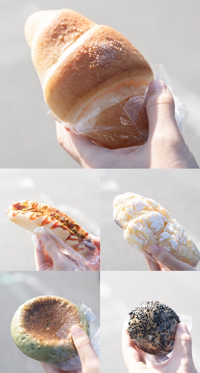 「まちの駅クロスピアくみやま」で購入したパンの画像