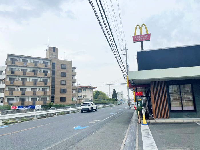 「ピザハット京田辺店」前の通りの画像１