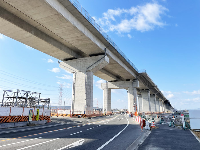 新名神「大津JCT（仮称）」～「城陽JCT・IC」　２０２６年１月３日撮影　城陽市の様子画像３