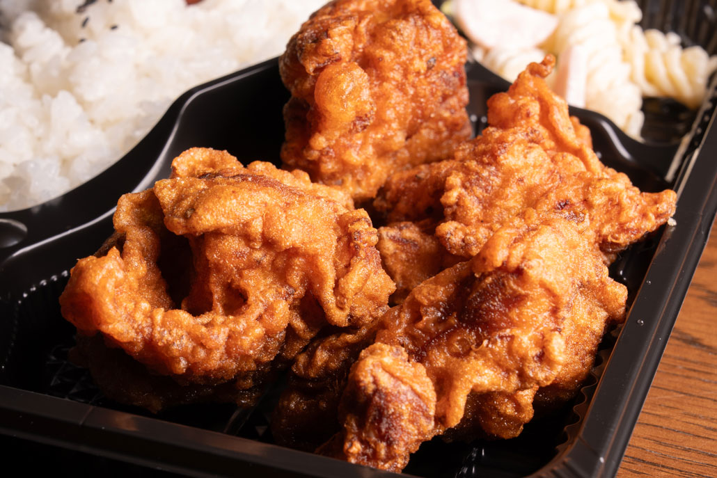 手作りお弁当「たなか亭」のから揚げ弁当アップ画像