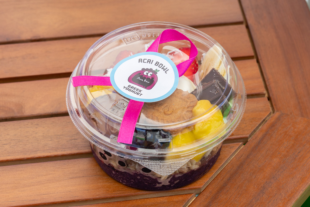 アサイーボウル・グリークヨーグルト専門店「アサイー工房京都木津店」アサイードリームのパッケージ有画像