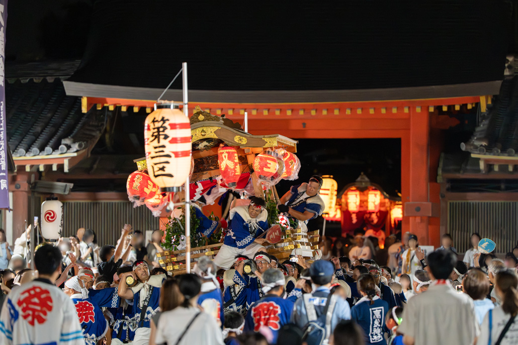 やわた太鼓祭の全体画像