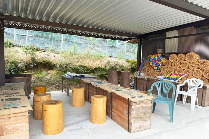 「うえだブルーベリー畑」　休憩所の画像