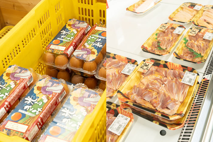 たまごの直売所「ふるさとたまご村」　たまごと肉画像