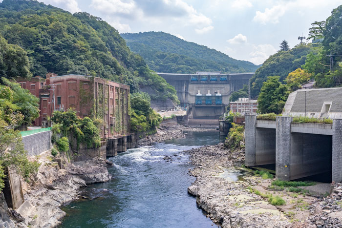 天ケ瀬ダムの全体画像