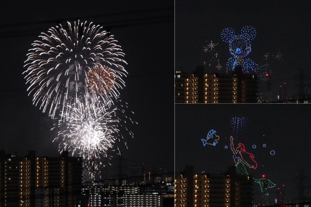 「第4回 水都くらわんか花火大会」とドローンショーの画像