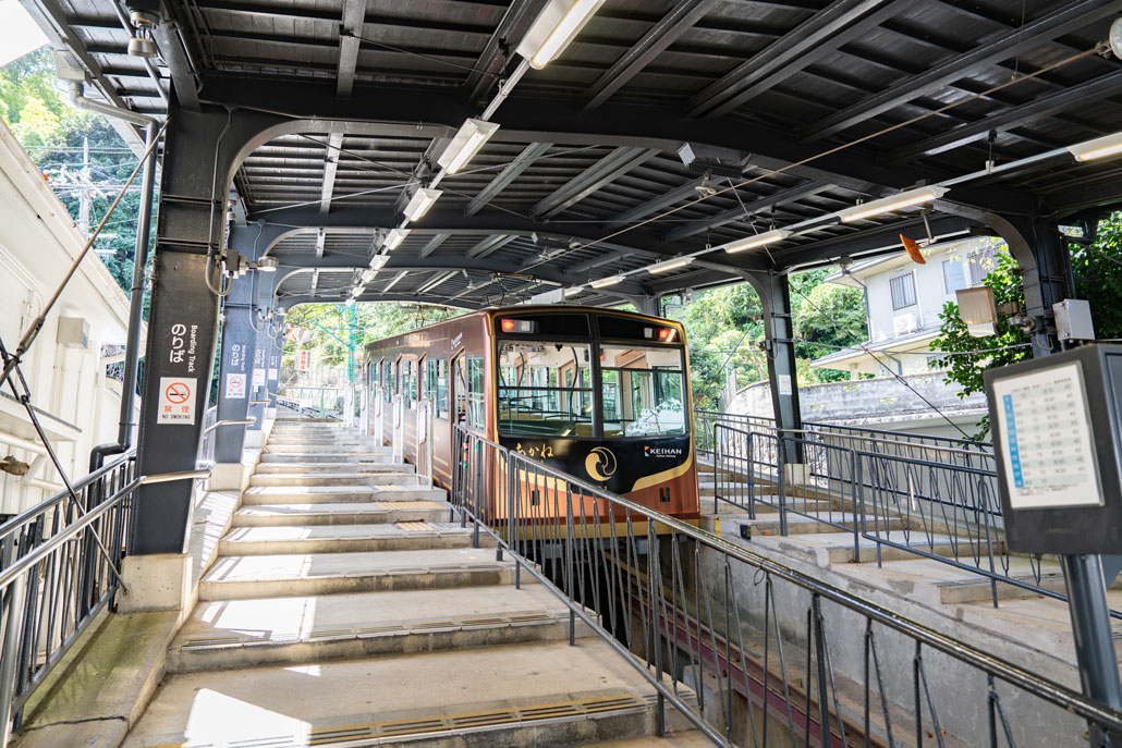 石清水八幡宮参道ケーブル「ケーブル八幡宮口駅」画像１