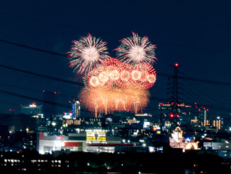「EXPO Thanks 花火大会」の画像　京都府八幡市から撮影３
