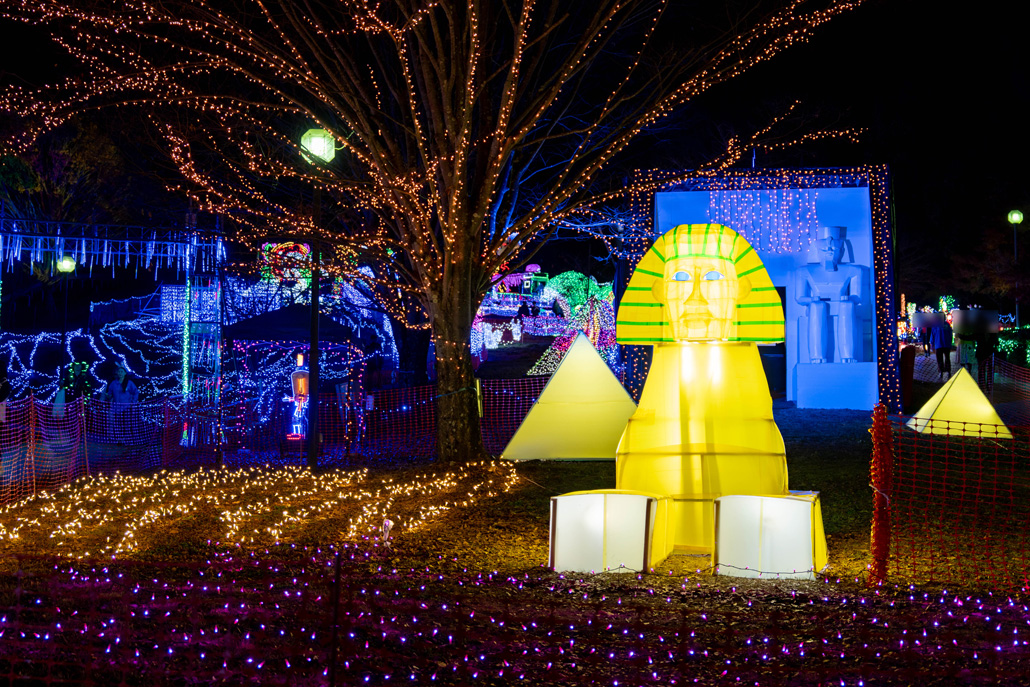 「光のページェント TWINKLE JOYO 2025」のスフィンクスの画像