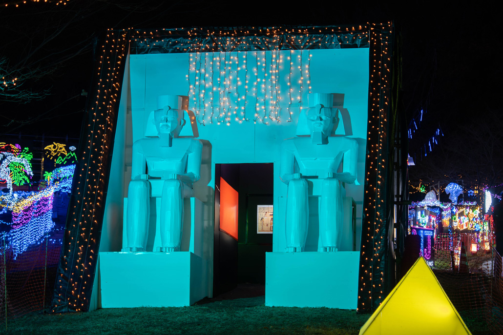 「光のページェント TWINKLE JOYO 2025」の神殿の画像