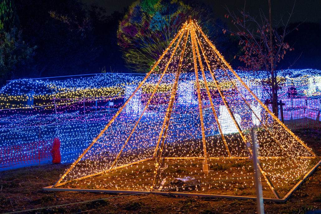 「光のページェント TWINKLE JOYO 2025」のピラミッドの画像