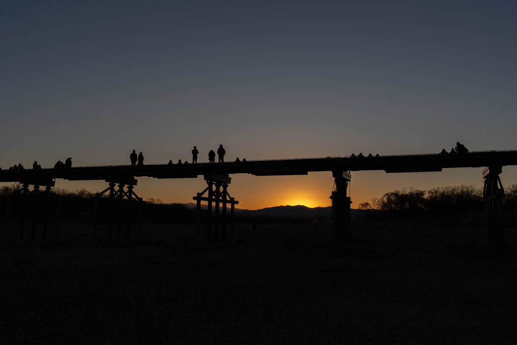 流れ橋　２０２６年初日の出前の画像