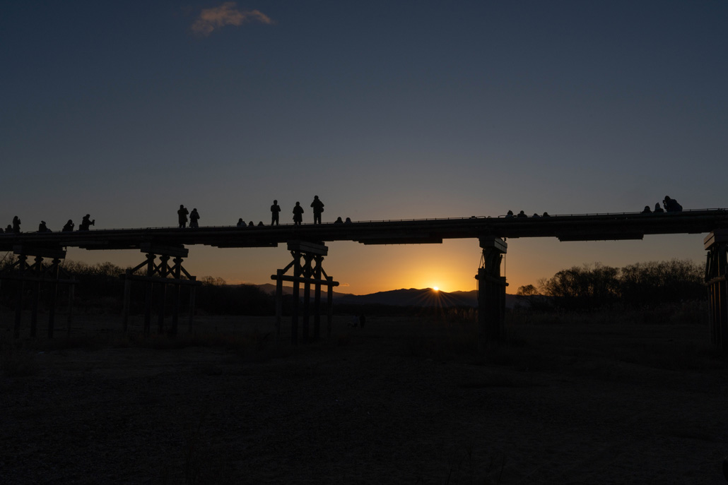 流れ橋　２０２６年初日の出の画像１