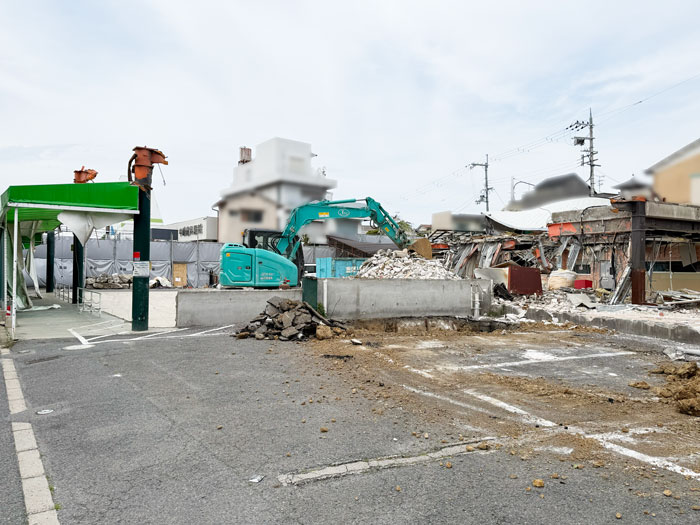 スーパー「ハッピーテラダ黄檗店」解体工事の画像