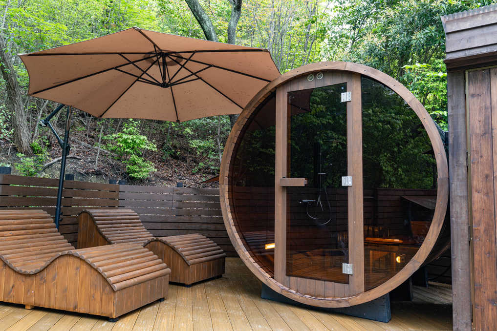 「ウッドデザインパーク京都-彩-」　茶のサウナ画像２