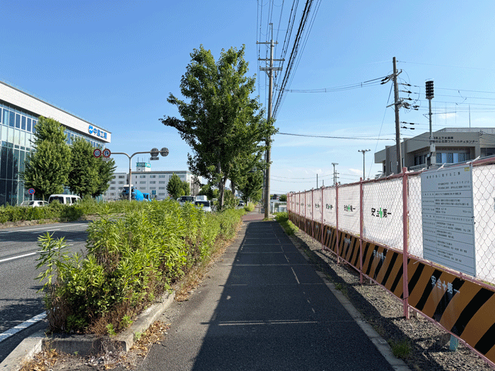 「（仮称）ロイヤルプロ 城陽」建設予定地前の画像１