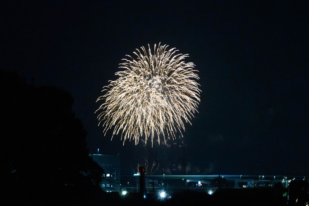 上津屋エリアから見えた打上花火の画像