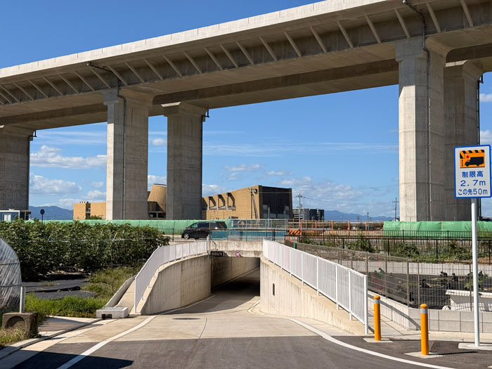 市道１１号線地下道（国道２４号線との交差部）の画像