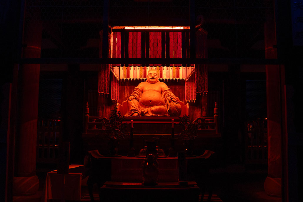 萬福寺で行われる夜間特別拝観・光のアートインスタレーション　文化財の画像